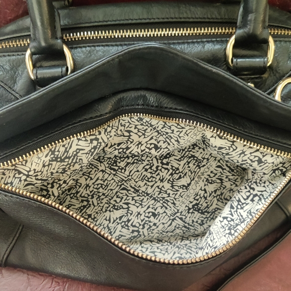 Rebecca minkoff mab black leather gold hardware bag - Picture 3 of 4